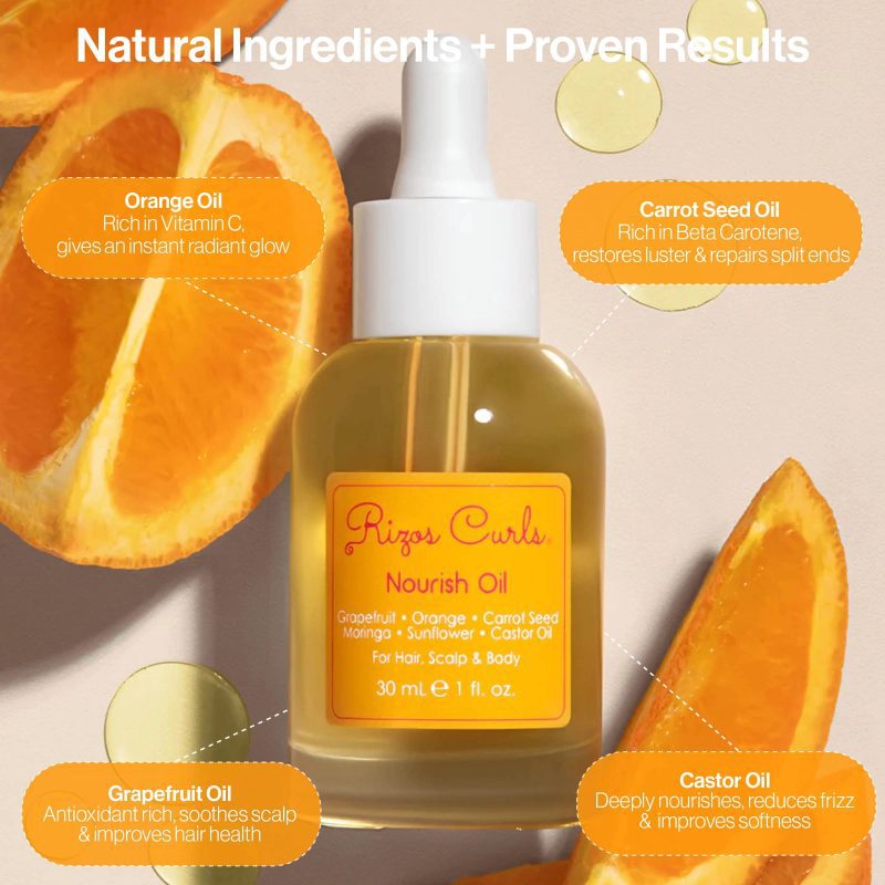 RizosCurls NourishOil CarrotSeedOil ReduceFrizz